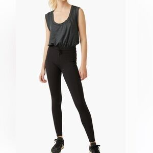 NWT! FP Movement Free People Off to the Races Sleeveless Jumpsuit X-Small BLACK